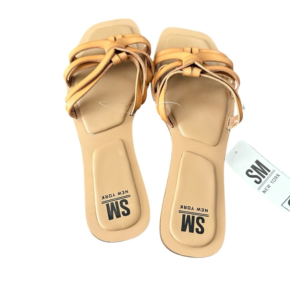 SM New York Women's Strappy Tan Sandals